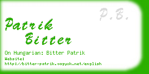 patrik bitter business card